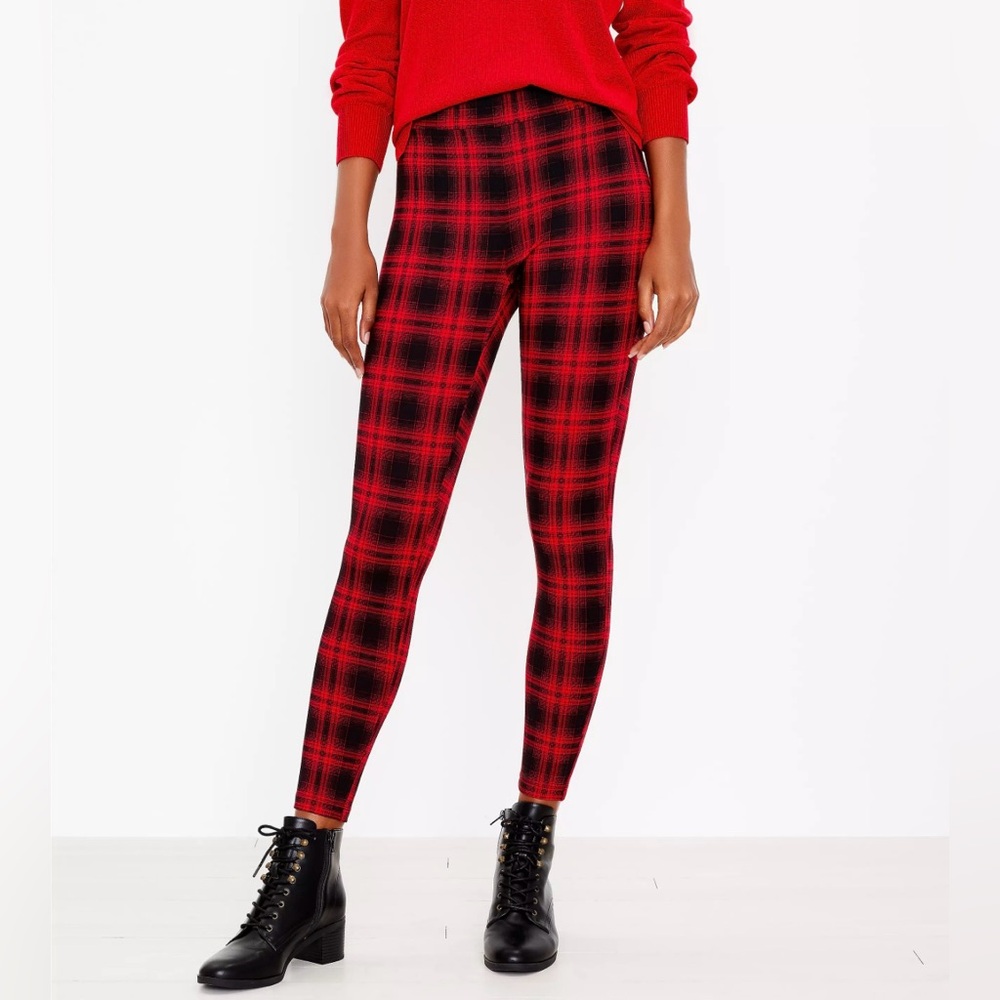 LOFT Buffalo Plaid Ponte Leggings
